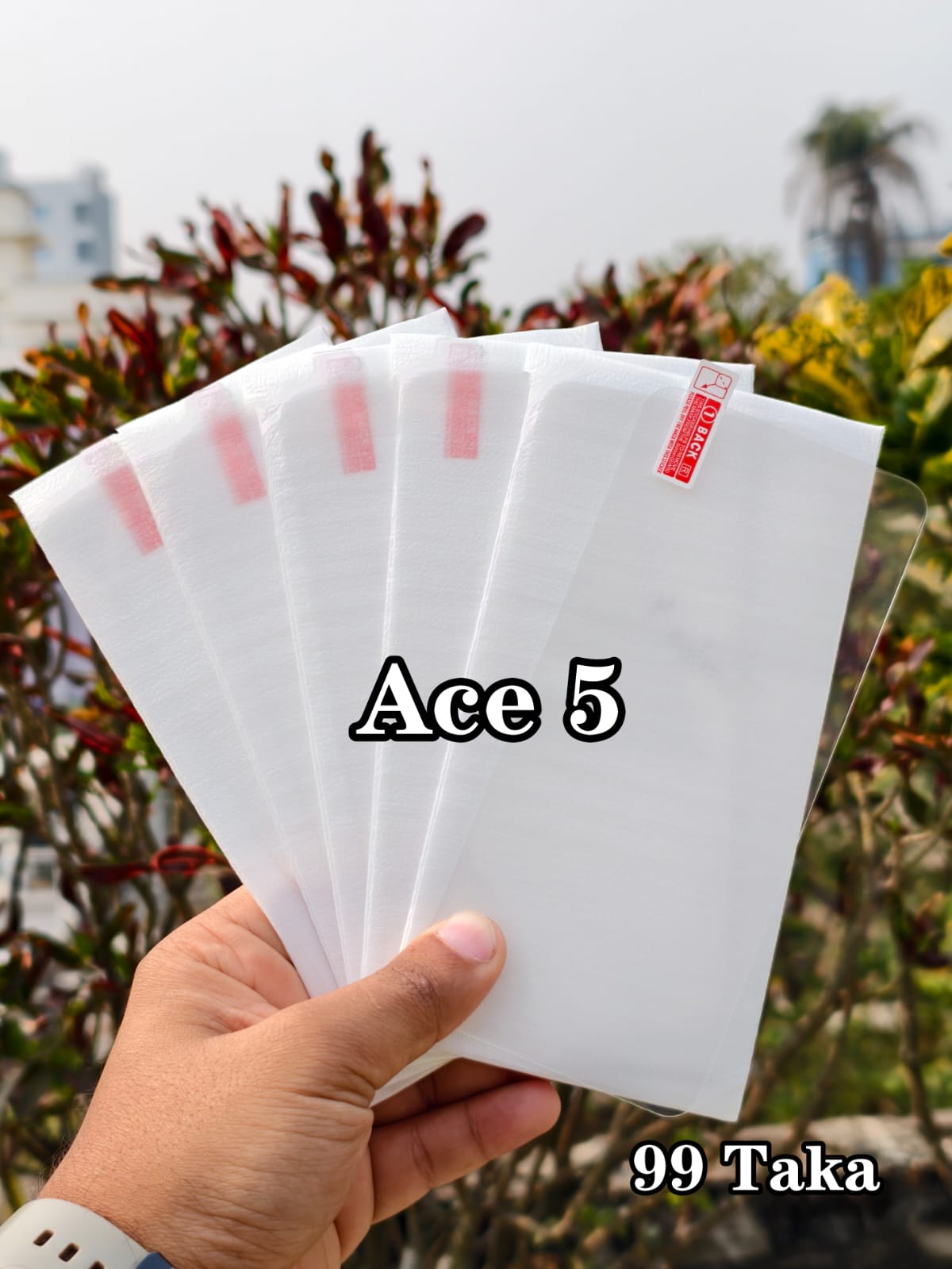 Oneplus Ace 5 Full Transparent Glass Screen Protector